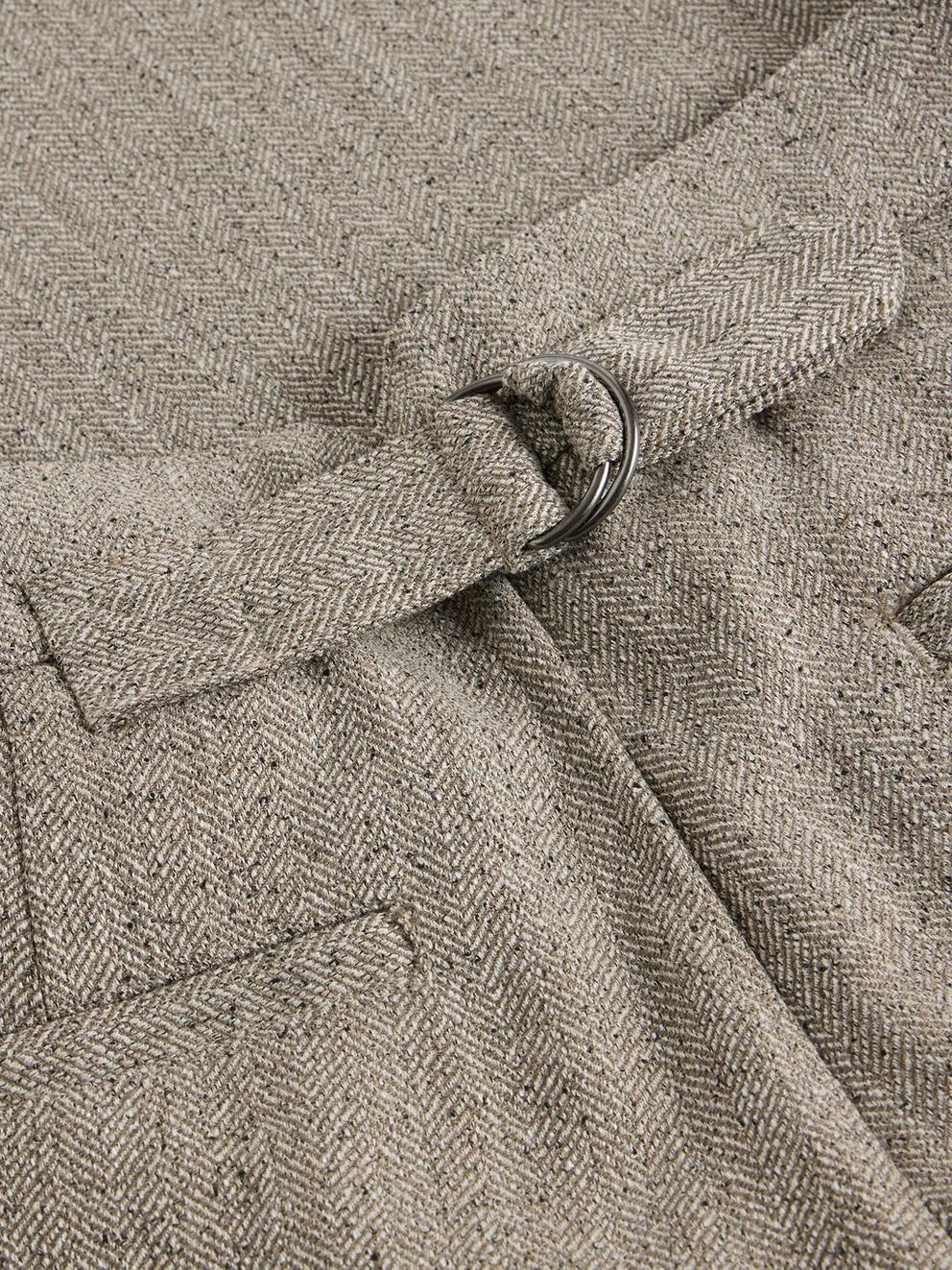 Sasha Wide Leg Tweedy Trouser in GREY MLT - FLAT DETAIL