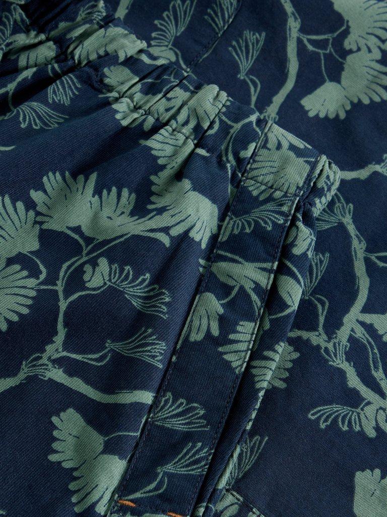 Tilly Cord Midi Skirt in NAVY PR - FLAT DETAIL