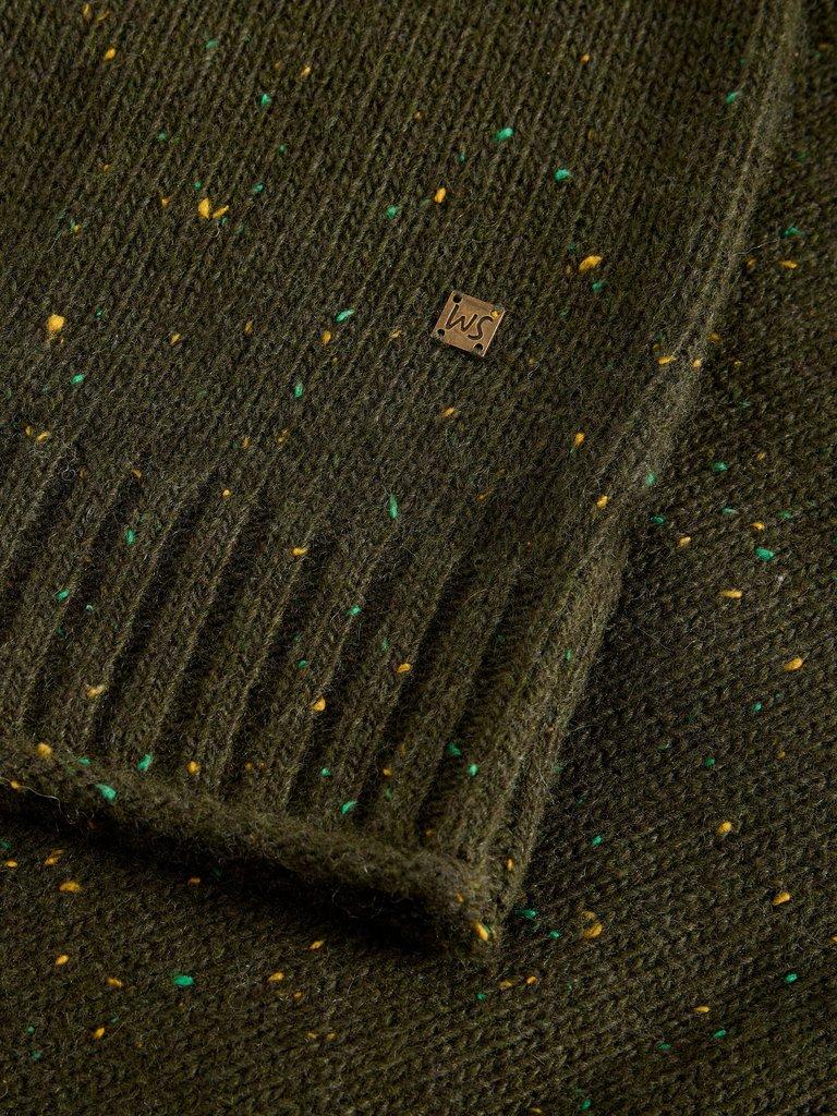 Berkley Crew Neck in DK GREEN - FLAT DETAIL