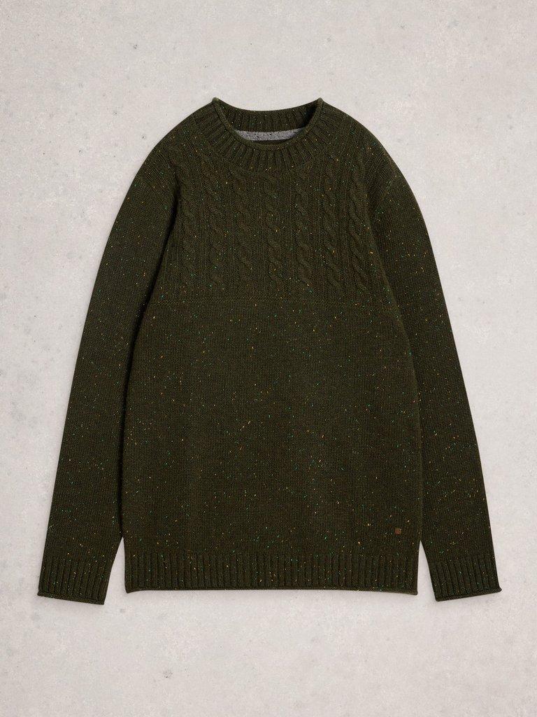 Berkley Crew Neck in DK GREEN - FLAT FRONT