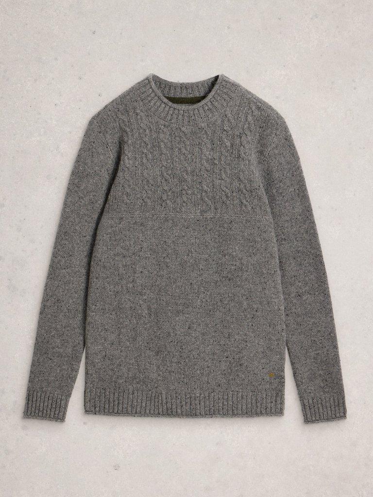 Berkley Crew Neck in DK GREY - FLAT FRONT