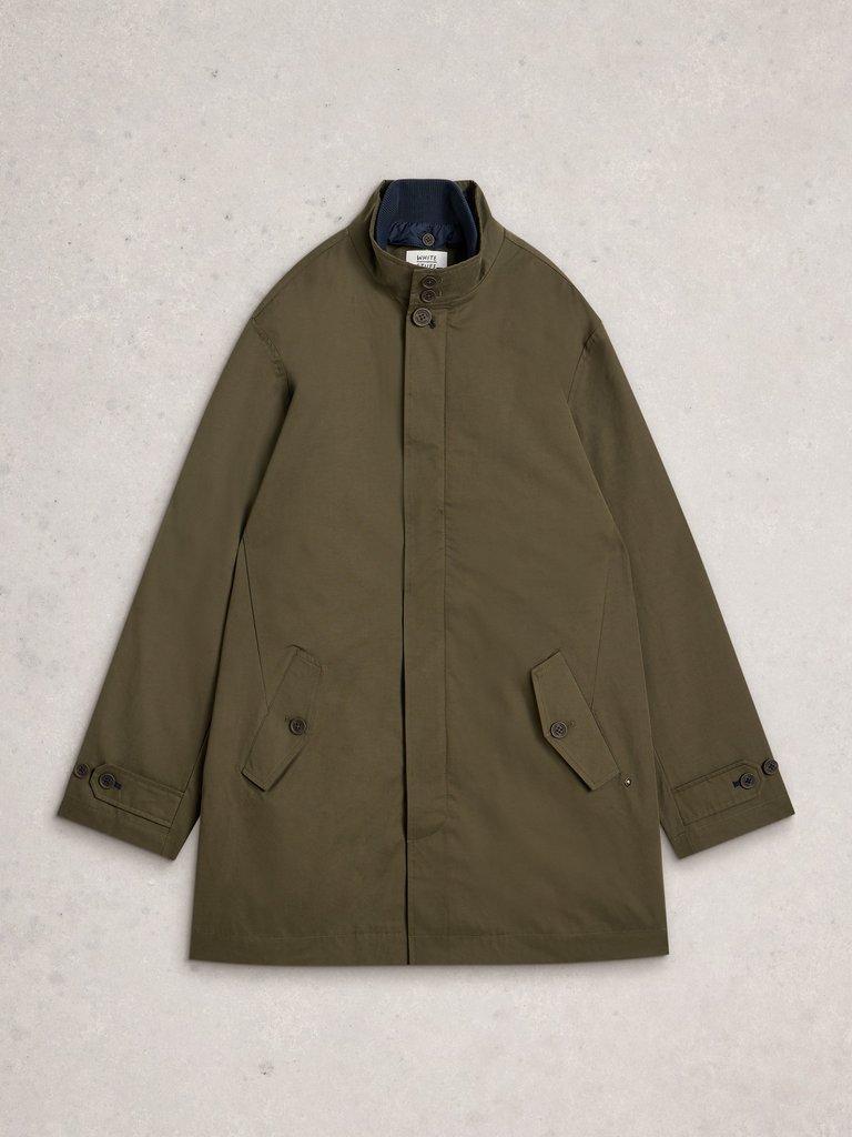 Commuter Funnel Neck Mac in KHAKI GRN - FLAT FRONT