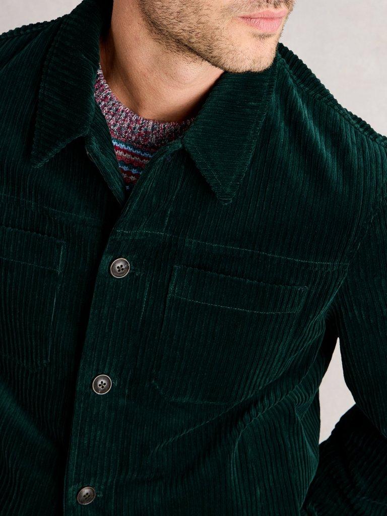 Cord Trucker in EMERLD GRN - MODEL DETAIL