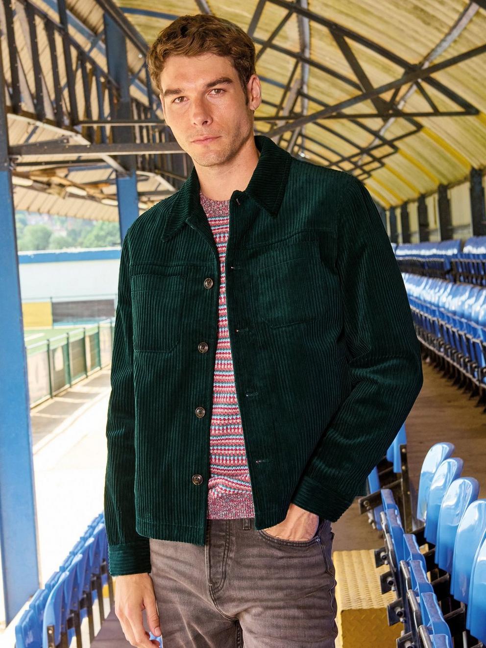 Cord Trucker in EMERLD GRN - MIXED