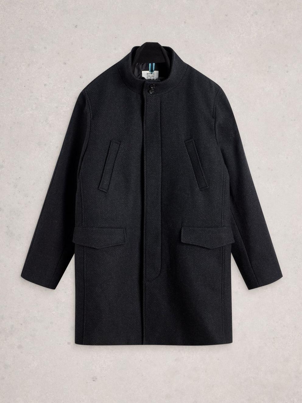 Wool Funnel in CHARC GREY - FLAT FRONT