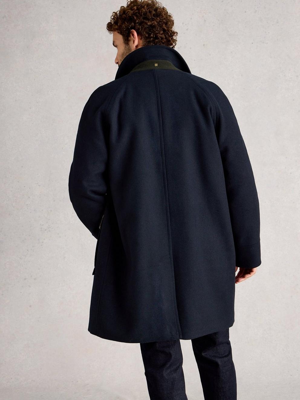 Wool Utility in DARK NAVY - MODEL BACK