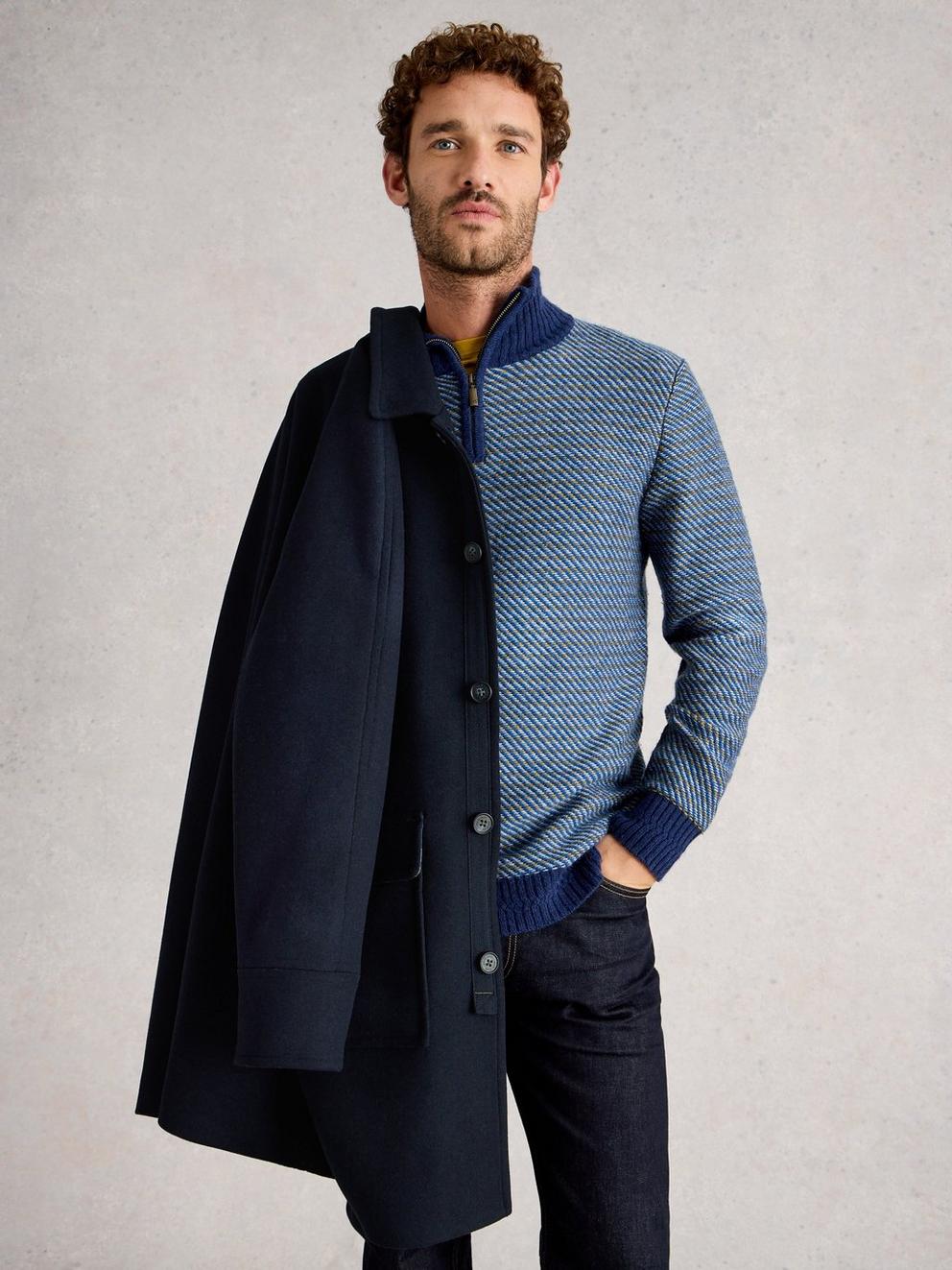 Wool Utility in DARK NAVY - MODEL DETAIL