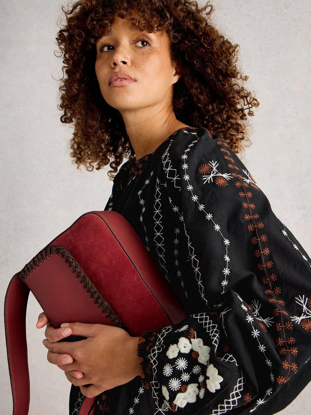 Aurora Embroidered Dress in BLK MLT - LIFESTYLE