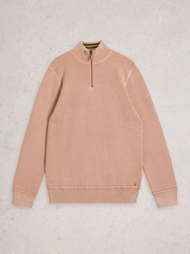 Attadale Funnel Neck Long Sleeve Jumper in DK NAT - FLAT FRONT