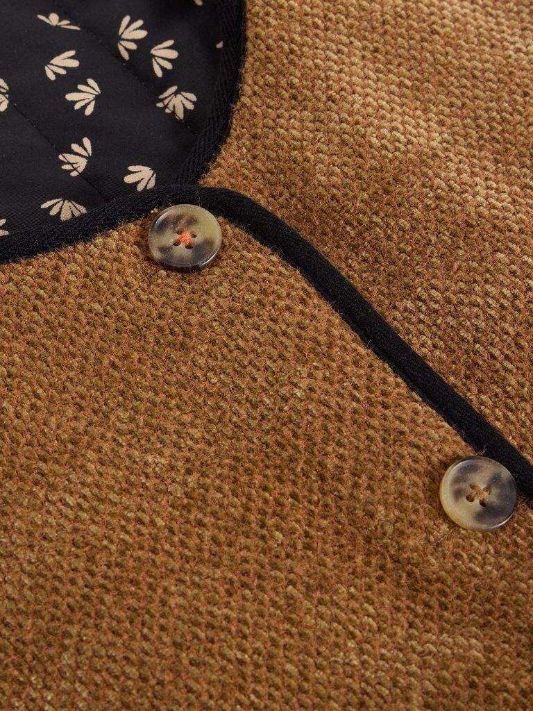 Emma Reversible Gilet in BLK MLT - FLAT DETAIL