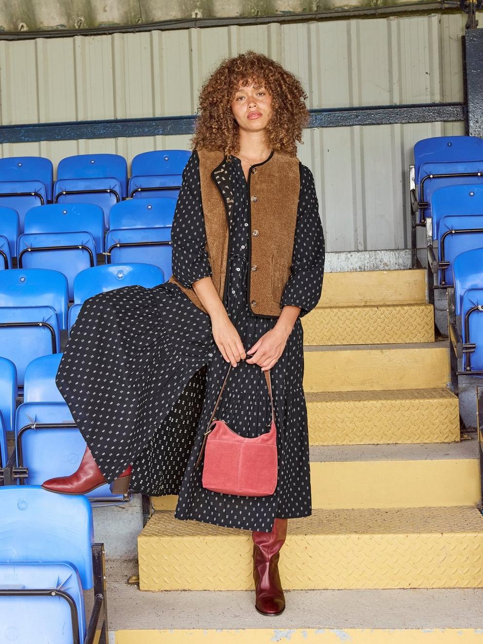 Emma Reversible Gilet in BLK MLT - MIXED