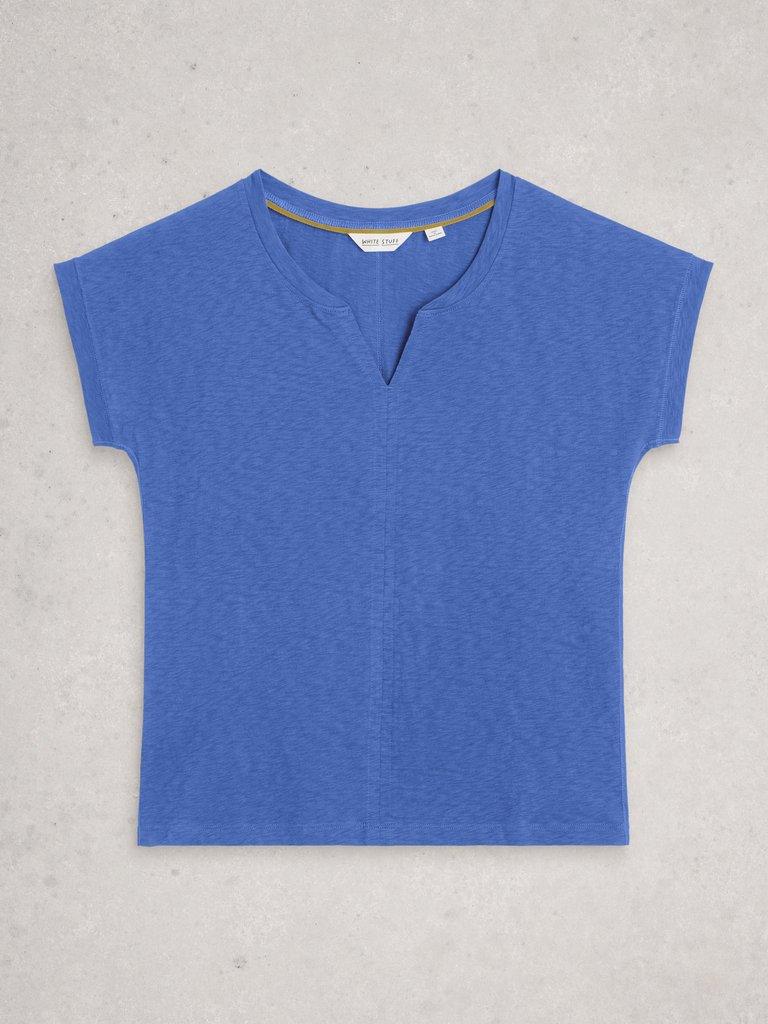 NELLY TEE NOTCH NECK in DEEP BLUE - FLAT FRONT
