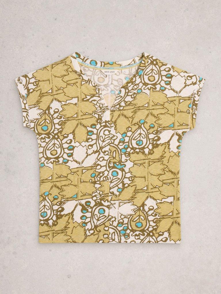 NELLY TEE NOTCH NECK in WHITE PR - FLAT FRONT