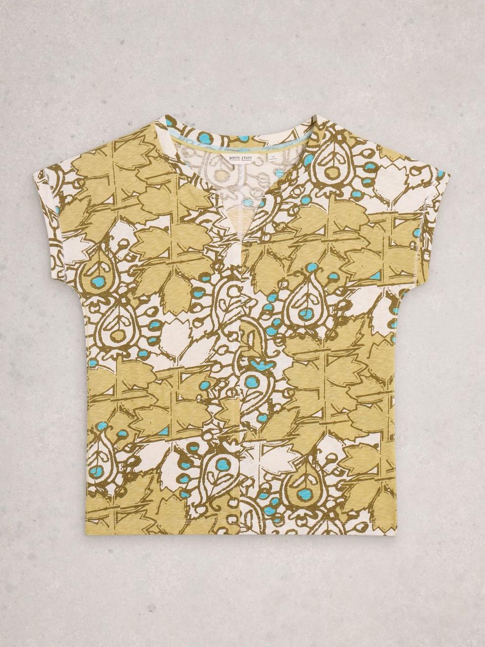NELLY TEE NOTCH NECK in WHITE PR - FLAT FRONT