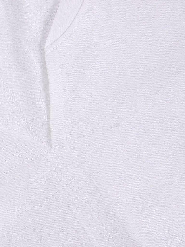 NELLY 34 SLEEVE TEE in BRIL WHITE - FLAT DETAIL