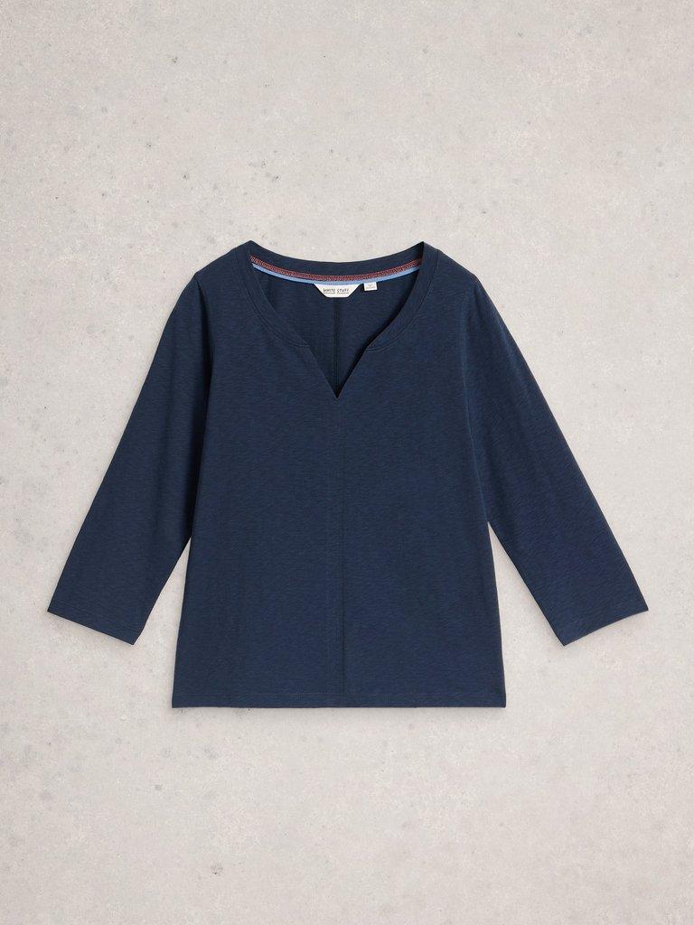 NELLY 34 SLEEVE TEE in DARK NAVY - FLAT FRONT