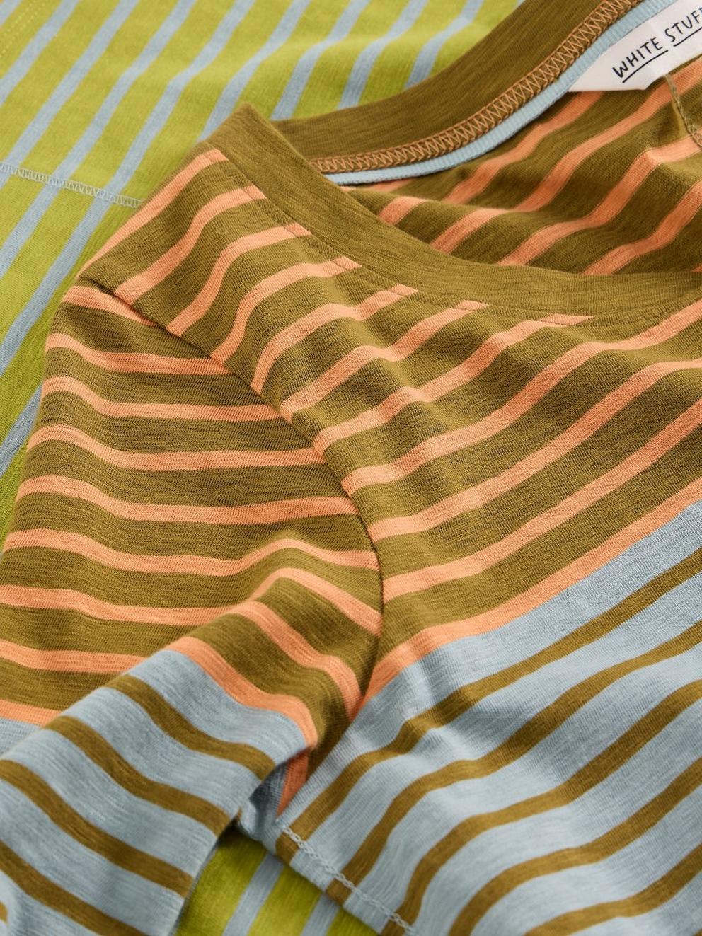 NELLY 34 STRIPE TEE in BLUE MLT - FLAT DETAIL