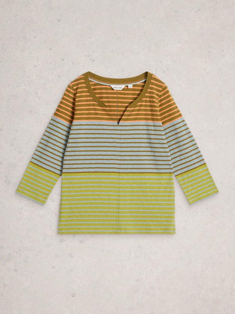 NELLY 34 STRIPE TEE in BLUE MLT - FLAT FRONT