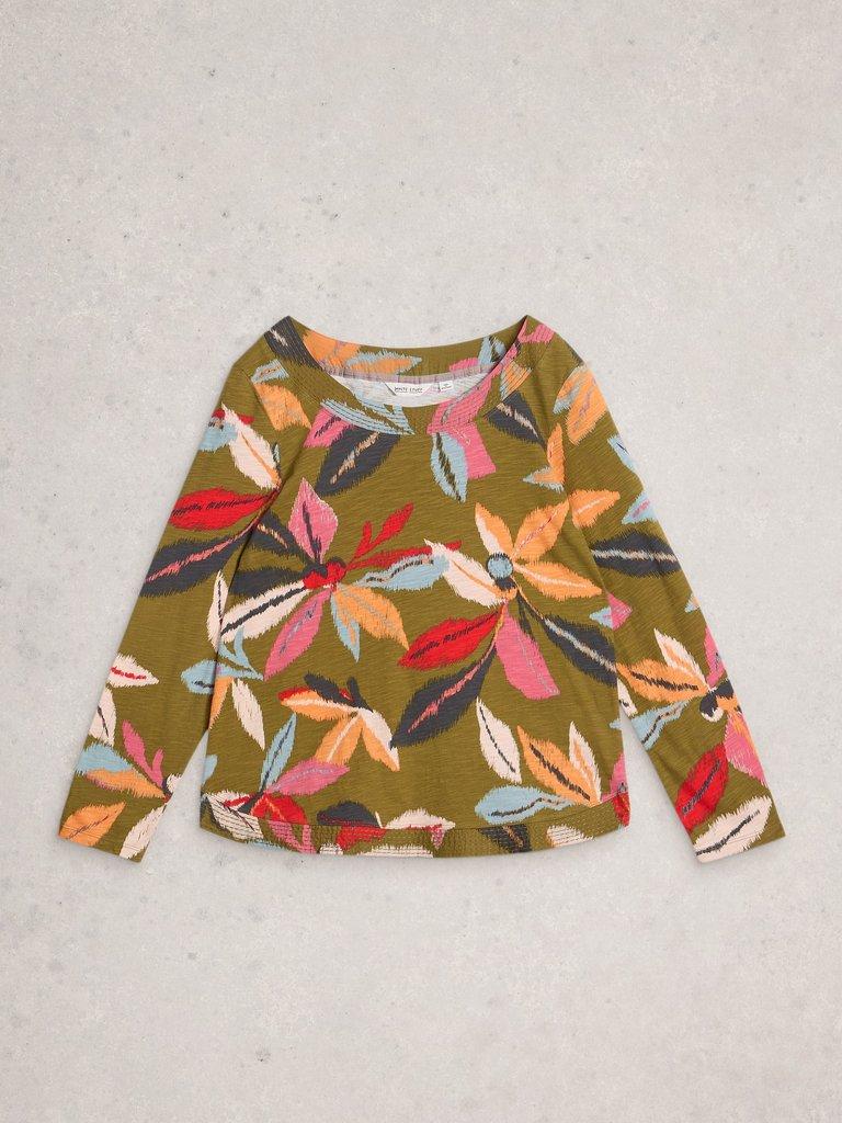 WEAVER LS TEE in KHAKI GRN - FLAT FRONT