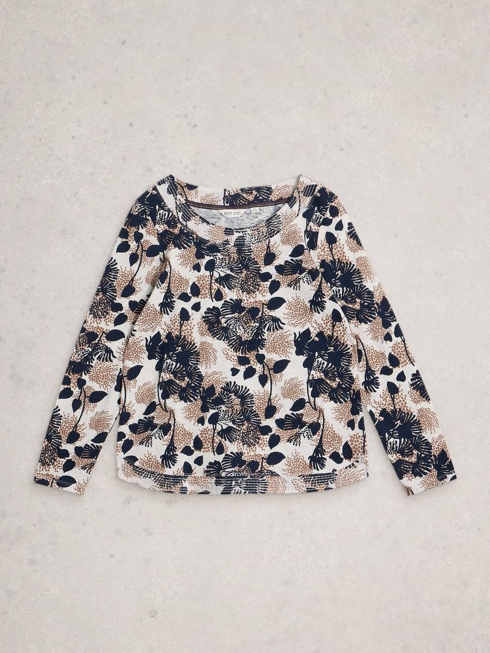 WEAVER LS TEE in NAT MLT - FLAT FRONT