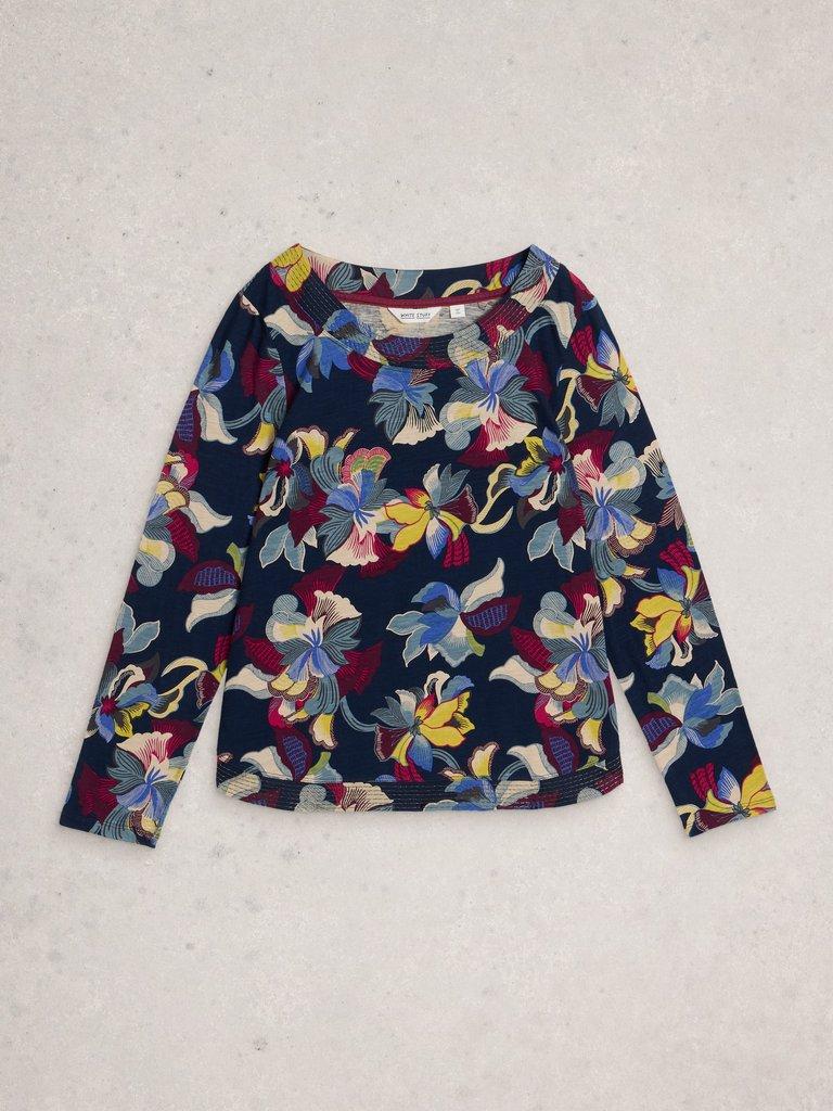 WEAVER LS TEE in NAVY PR - FLAT FRONT