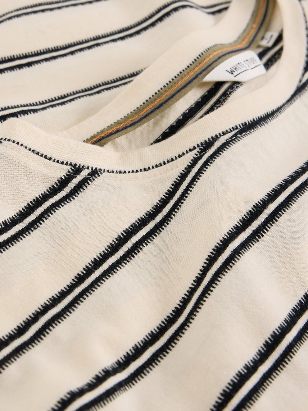 KATYA STRIPE TEE in IVORY MLT - FLAT DETAIL