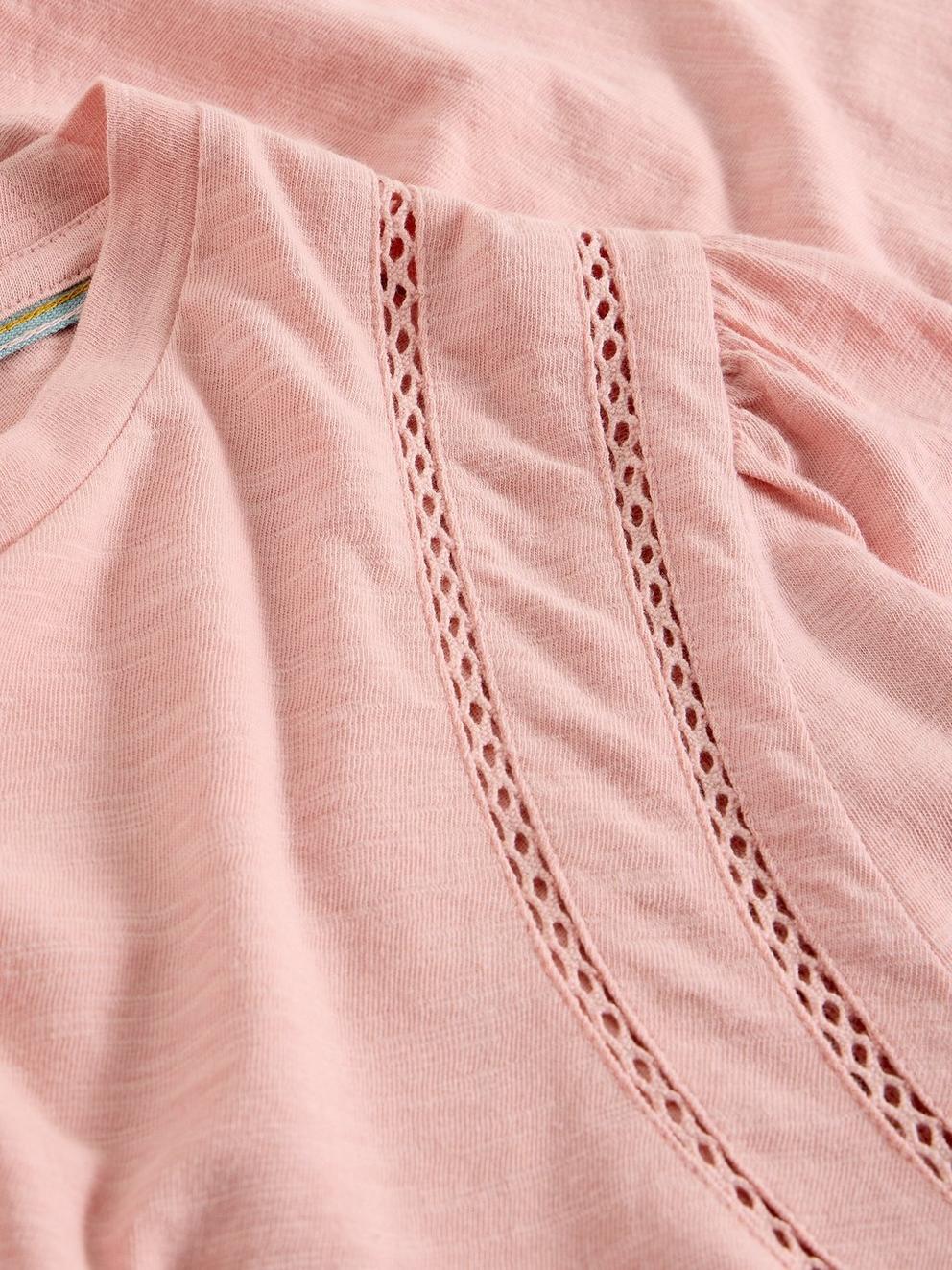 LUCY LADDER TOP in DUS PINK - FLAT DETAIL