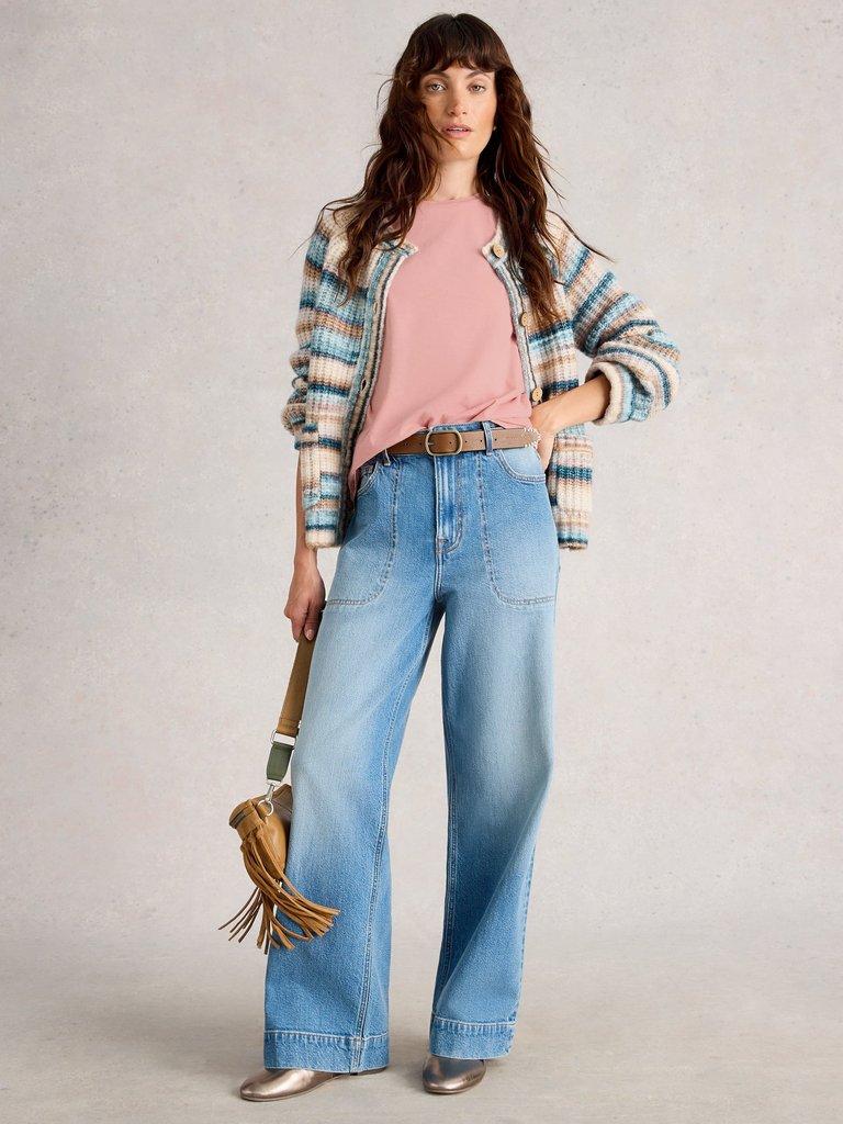 LUCY LADDER TOP in DUS PINK - MODEL FRONT