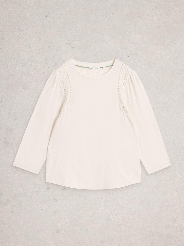 LUCY LADDER TOP in PALE IVORY - FLAT FRONT