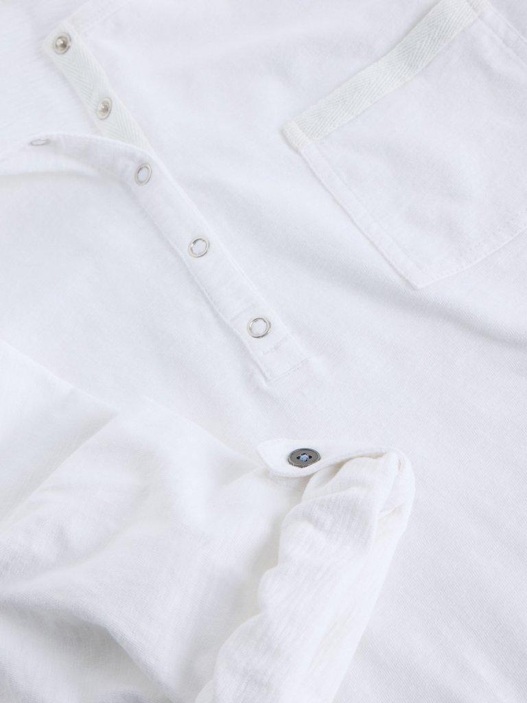 HOLLY POCKET TOP in BRIL WHITE - FLAT DETAIL