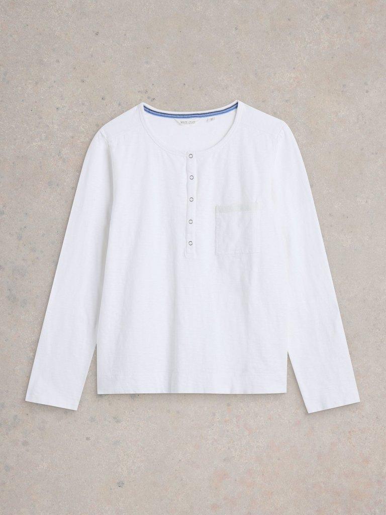 HOLLY POCKET TOP in BRIL WHITE - FLAT FRONT