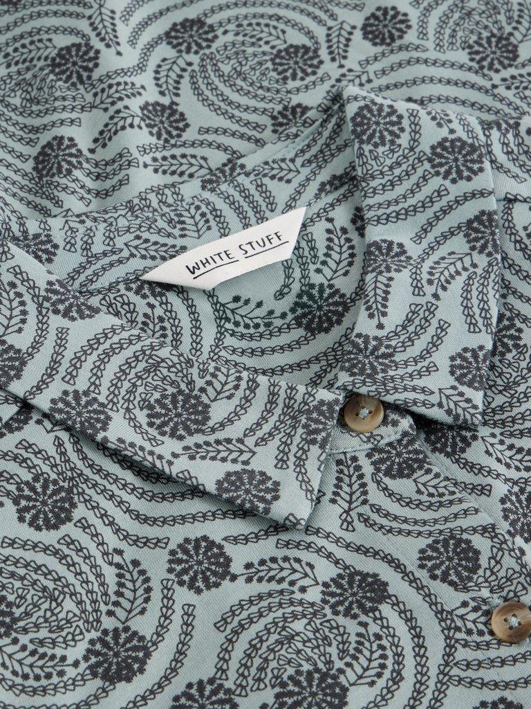 Rua Jersey Collared Shirt Dress in BLUE PR - FLAT DETAIL