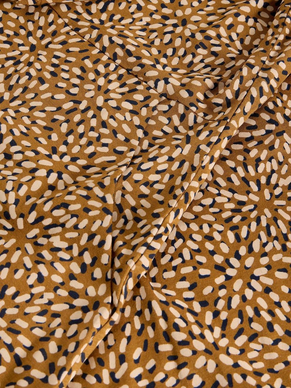 Rua Jersey Collared Shirt Dress in CHART PR - FLAT DETAIL