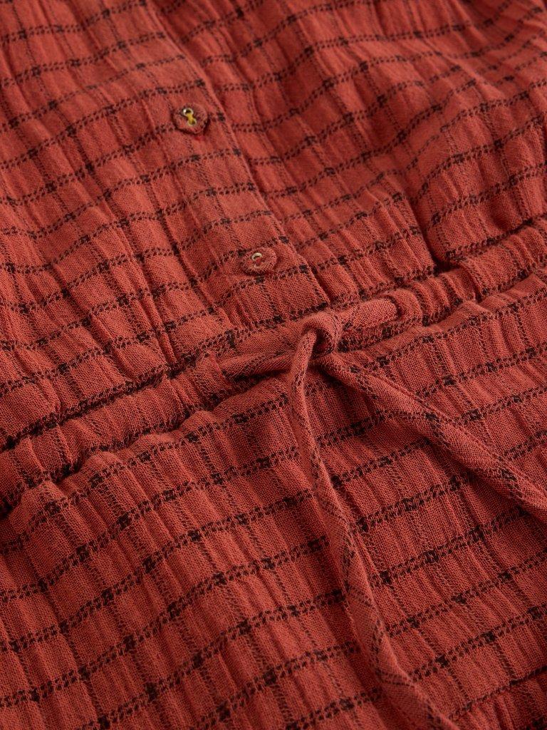 Tasha Midi Dress in MID RED - FLAT DETAIL