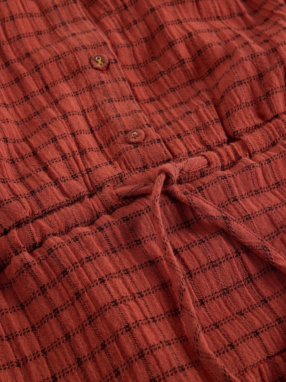 Tasha Midi Dress in MID RED - FLAT DETAIL