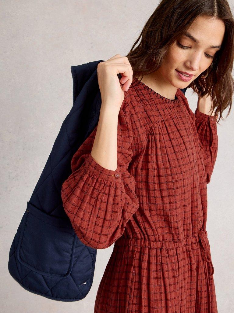 Tasha Midi Dress in MID RED - LIFESTYLE