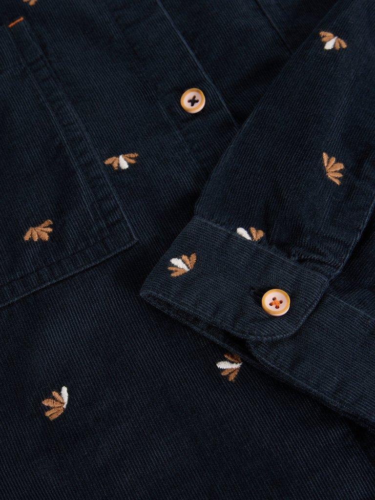 Sophie Cord Shirt in NAVY MULTI - FLAT DETAIL