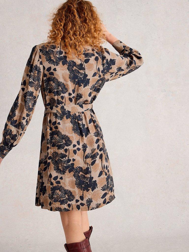 Paloma Dress in NAT MLT - MODEL BACK