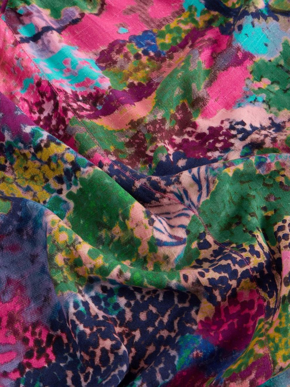 Cerys Cocoon Dress in PINK MLT - FLAT DETAIL