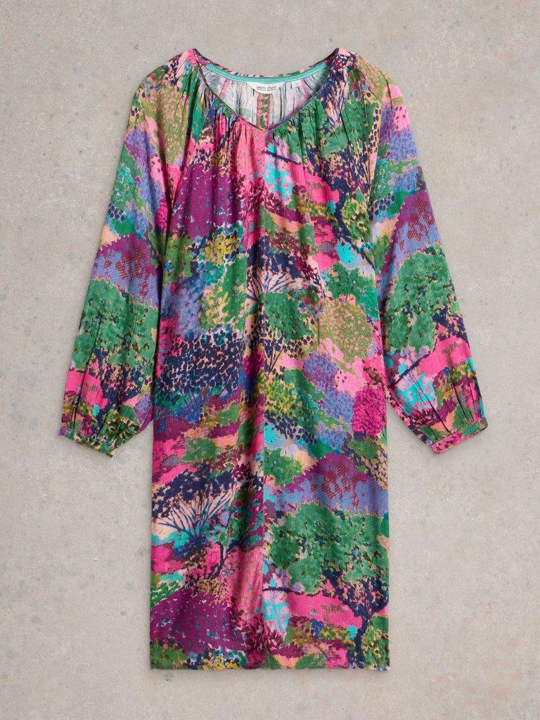 Cerys Cocoon Dress in PINK MLT - FLAT FRONT