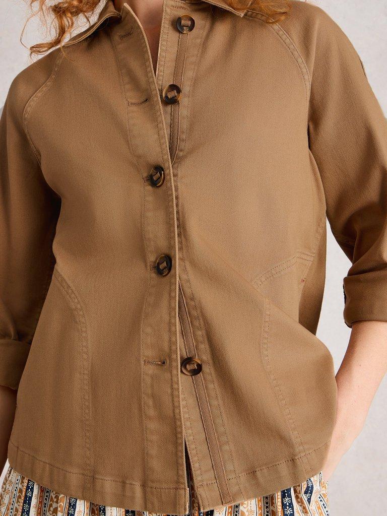Eden Collared Denim Jacket in DK NAT - LIFESTYLE