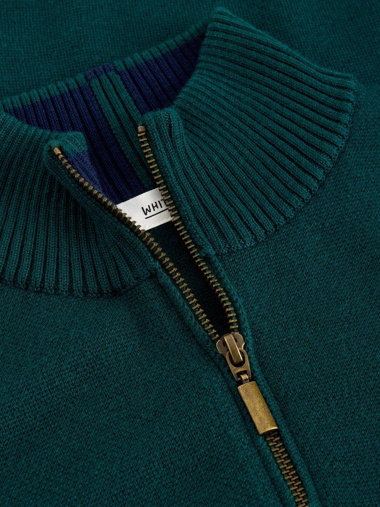 Newport Merino Long Sleeve Funnel in EMERLD GRN - FLAT DETAIL
