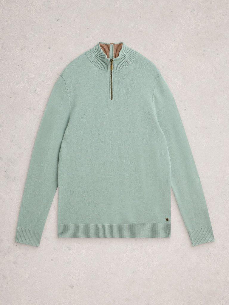 Newport Merino Long Sleeve Funnel in LGT GREEN - FLAT FRONT
