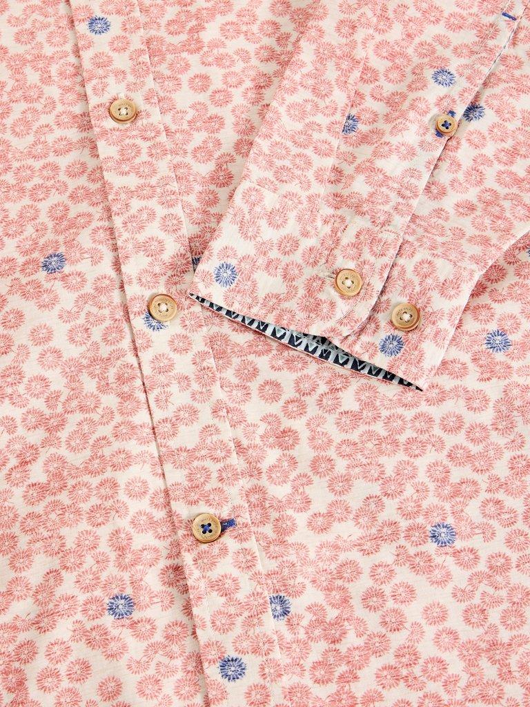 Finsbury Dandy Print Shirt in LGT PINK - FLAT DETAIL