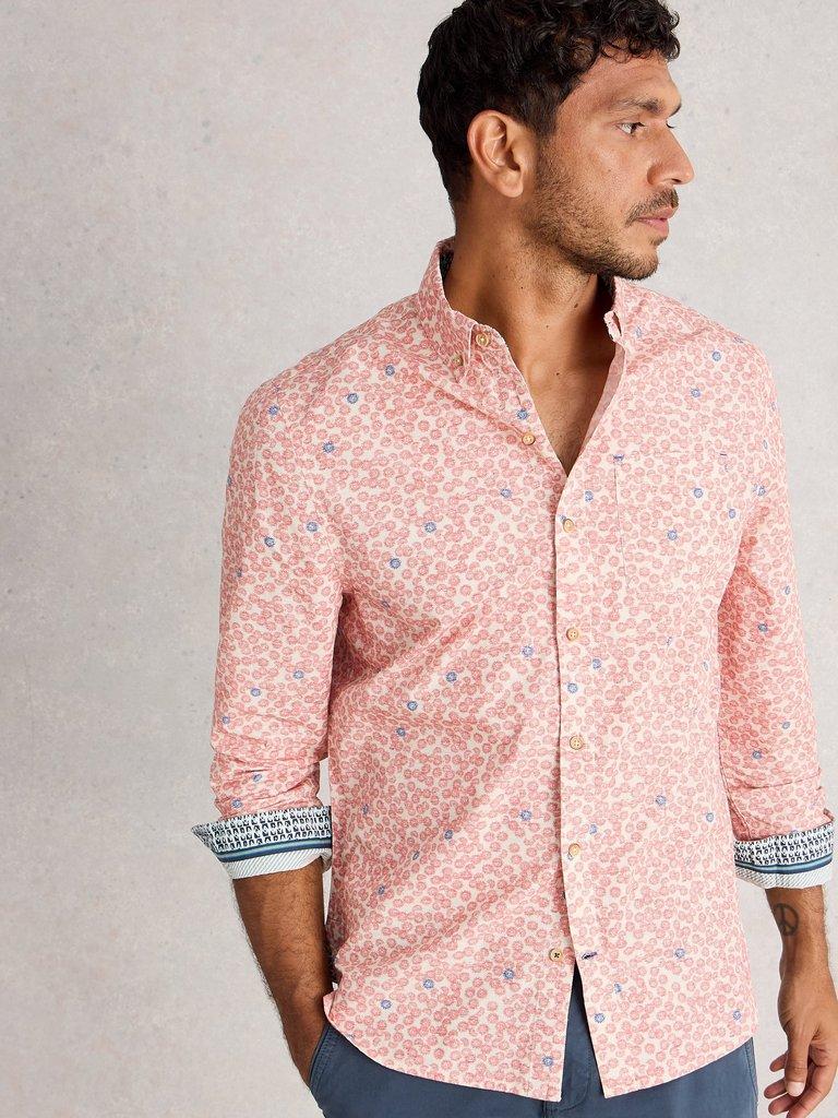 Finsbury Dandy Print Shirt in LGT PINK - LIFESTYLE