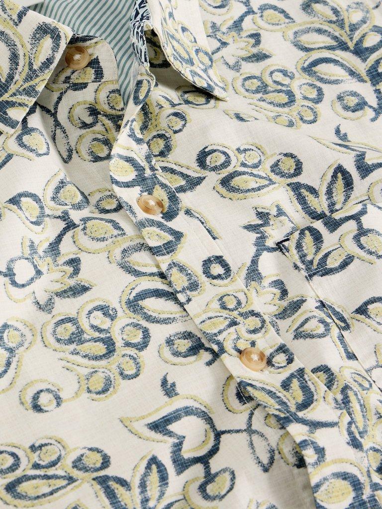 Finsbury Flower Print Shirt in NAT MLT - FLAT DETAIL
