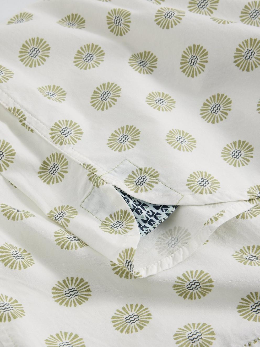 Finsbury Rustic Print Shirt in WHITE PR - FLAT DETAIL