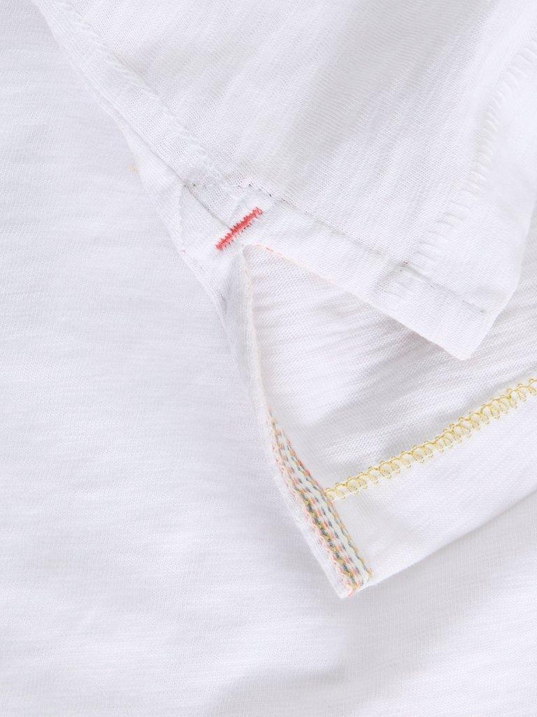 Abersoch Short Sleeve Crew Neck Tee in BRIL WHITE - FLAT DETAIL