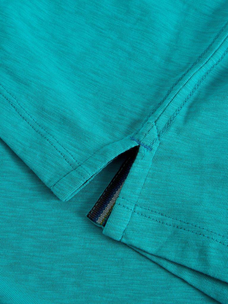 Abersoch Short Sleeve Crew Neck Tee in BRT GREEN - FLAT DETAIL