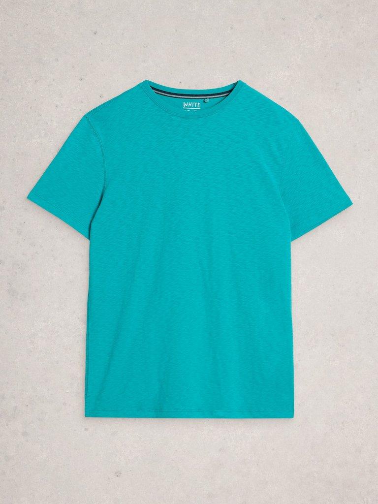 Abersoch Short Sleeve Crew Neck Tee in BRT GREEN - FLAT FRONT